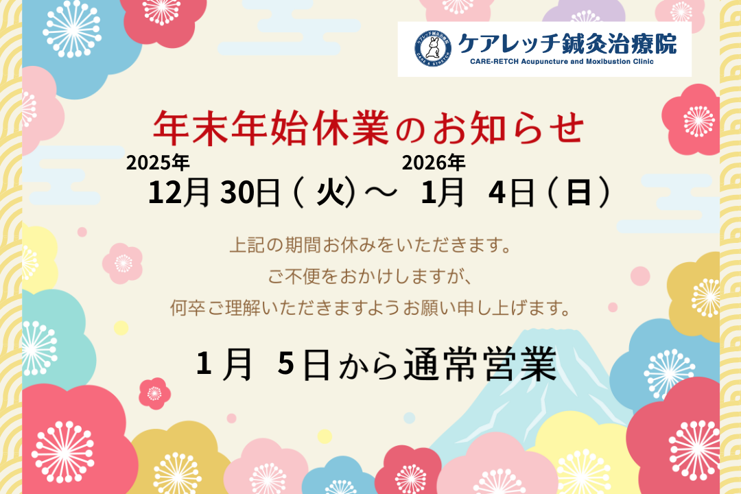 年末年始のお休み