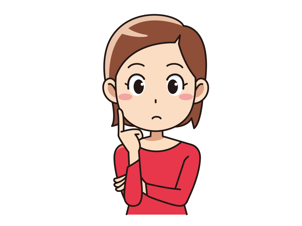 疑問を持つ男性