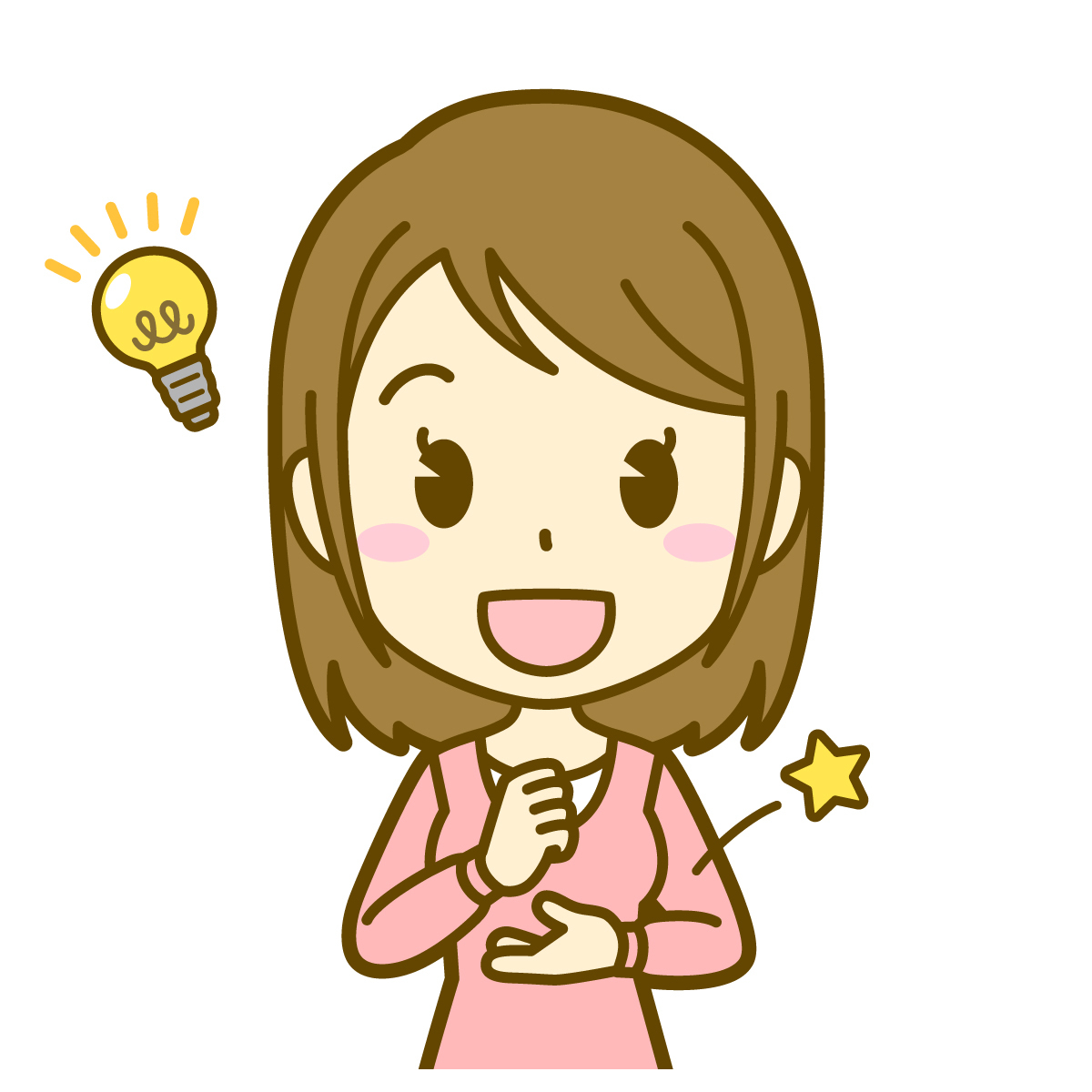 ひらめいた女性