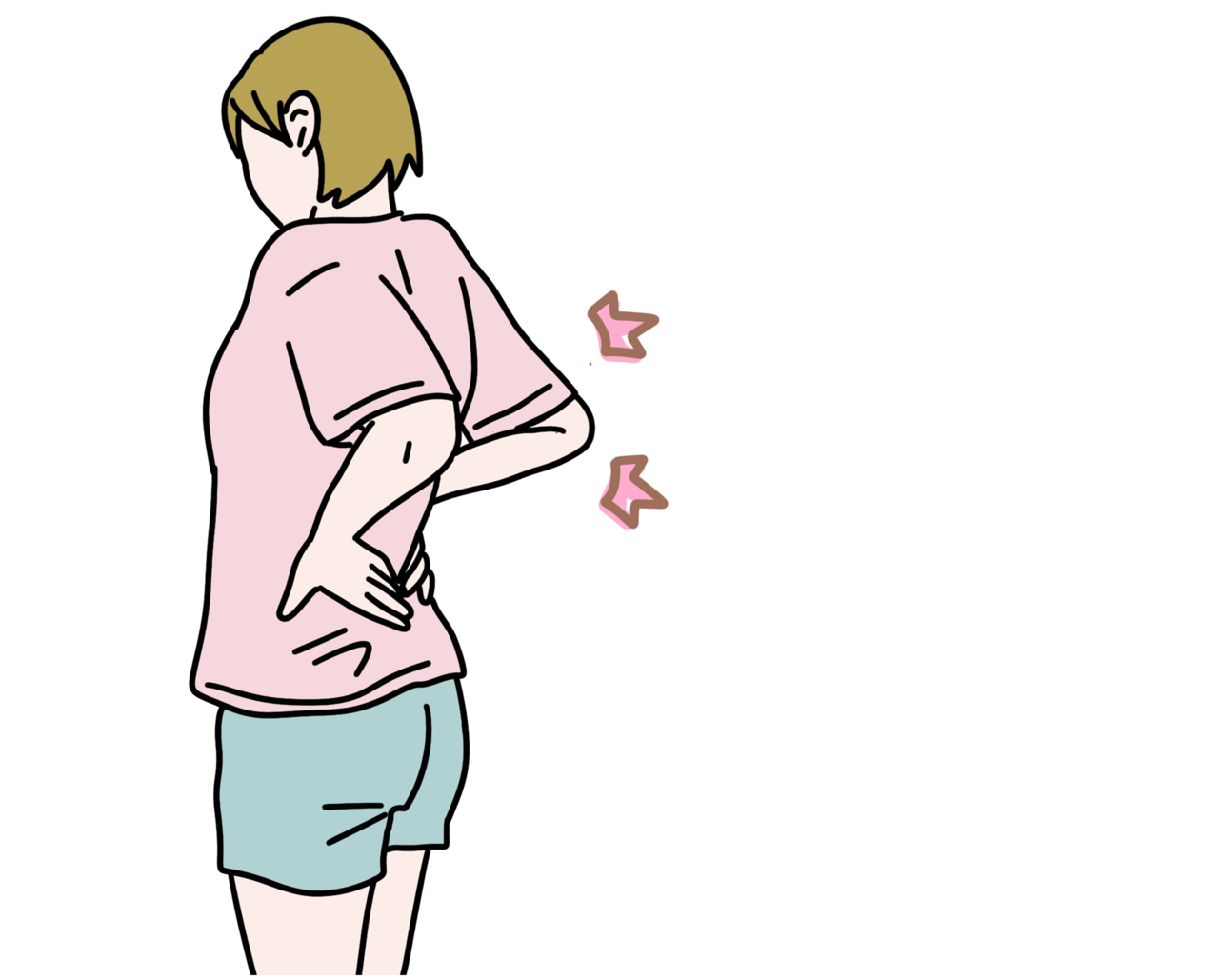 腰痛の女性